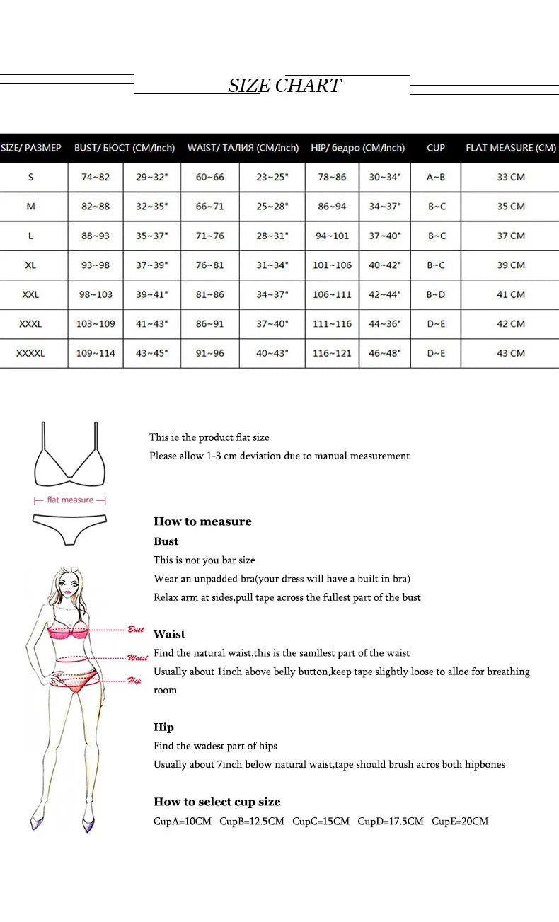 Three-piece backless push up bikini set in solid colour with matching skirt