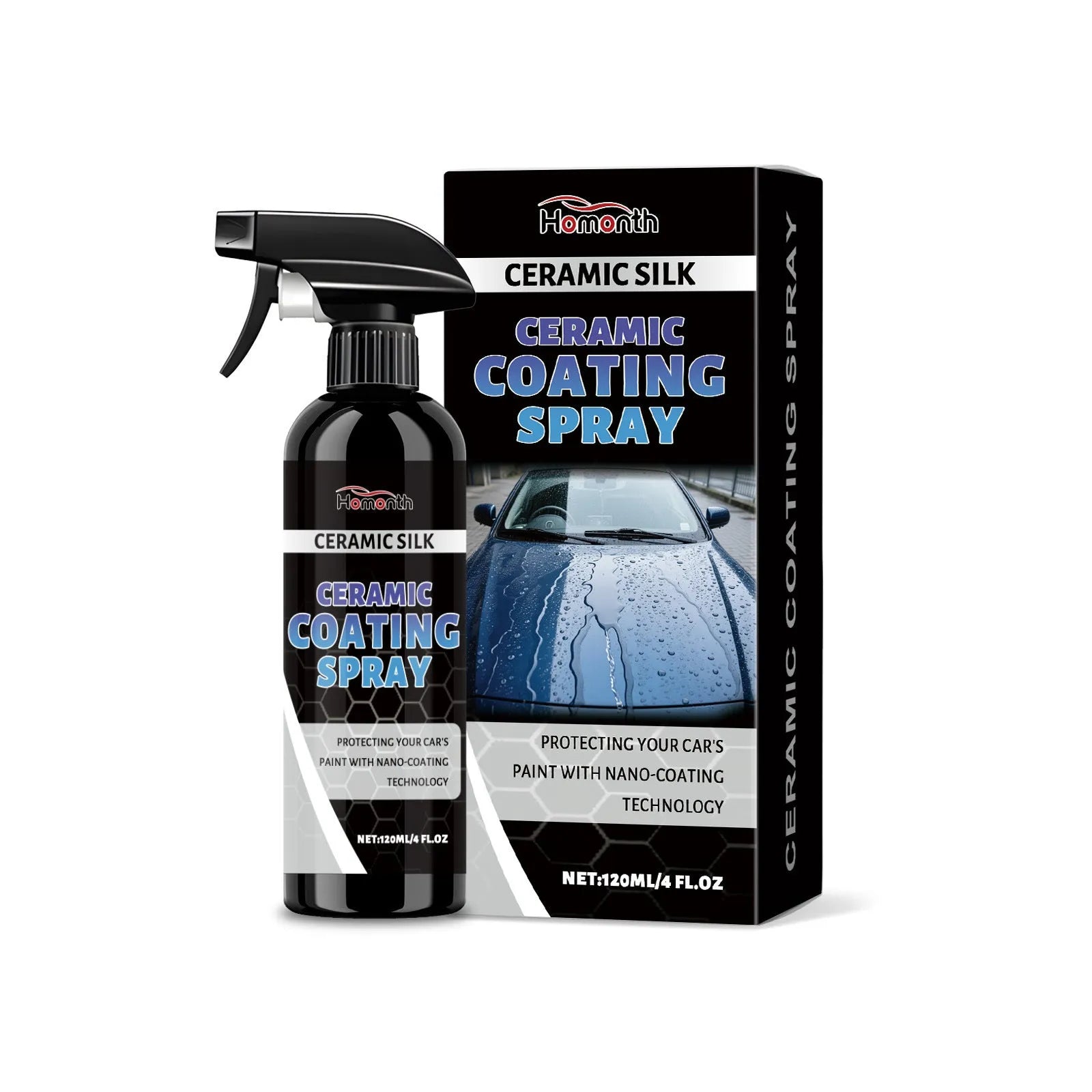 120ml ceramic coating spray bottle for car paint protection and gloss restoration