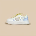 Meow Rabbit Sea Salt Cheese colour mesh sneakers with lace-up closure and thick rubber sole