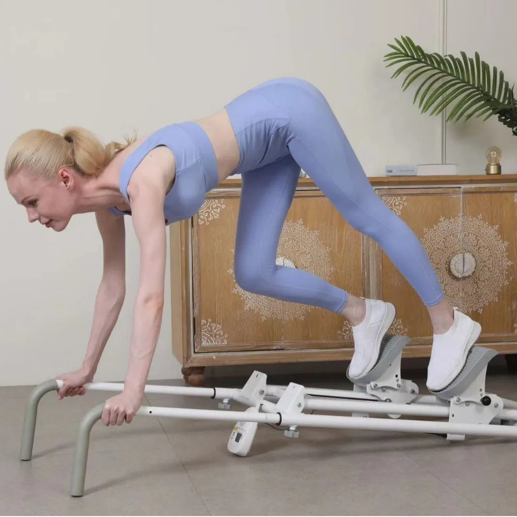 White foldable treadmill climbing machine for home fitness exercise