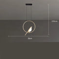 Modern minimalist magpie bird chandelier with zinc alloy framework and acrylic elements