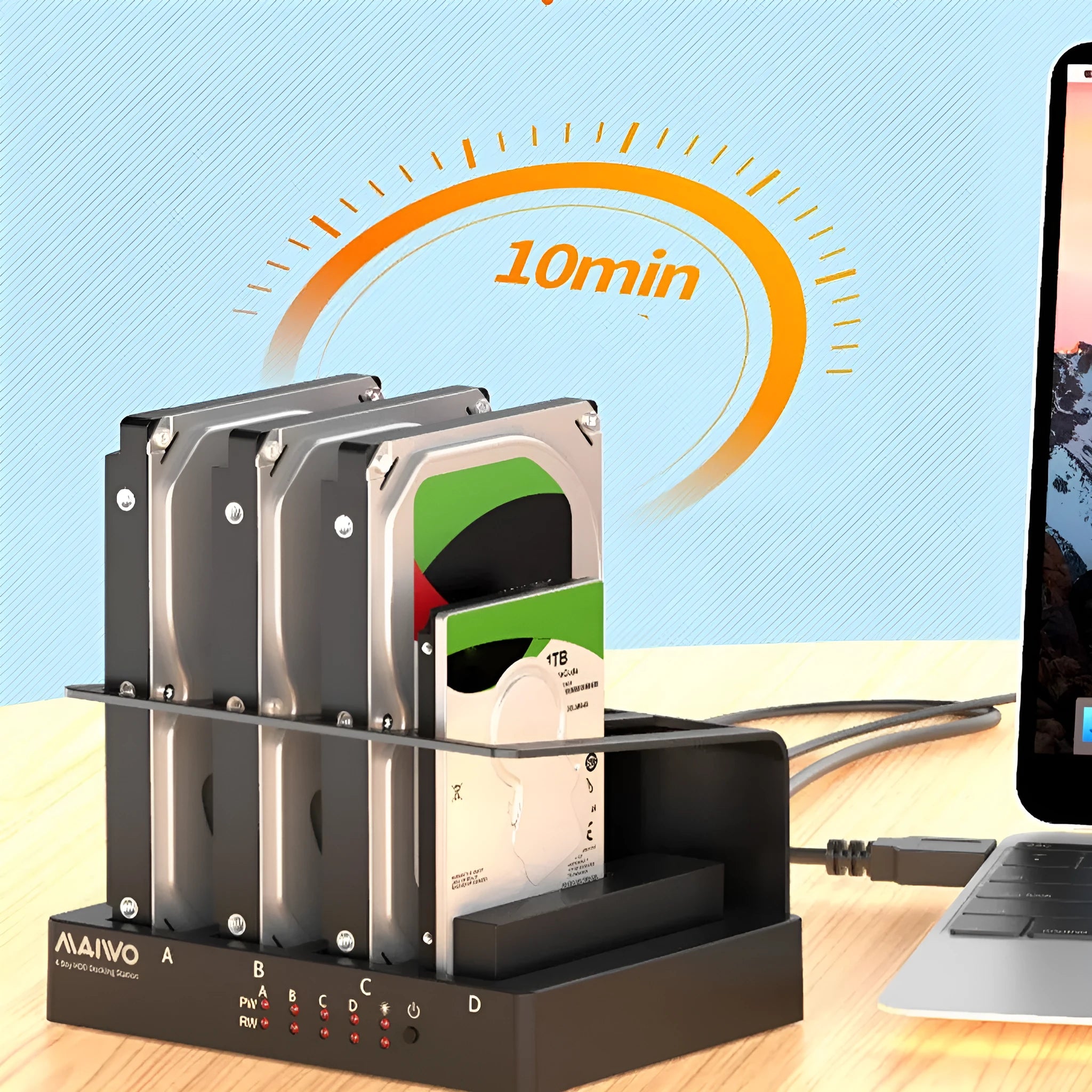 K305BU3S external four-bay hard drive docking station for 2.5-inch SATA drives