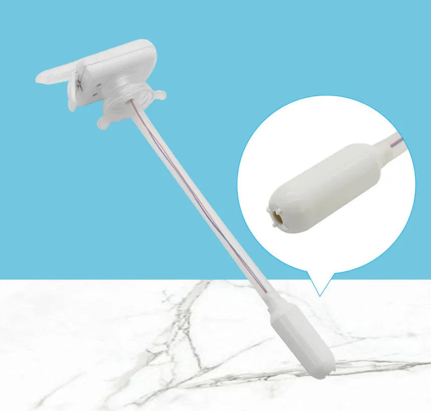 Blue and white electric pumping water device with long straw for beverage transfer