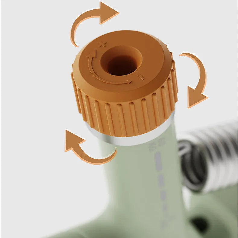 Adjustable ABS plastic spring hand grip in ivory white, green, or black colours.