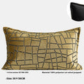 Tuhao gold geometric abstract velvet pillowcase in 30x50cm, 45x45cm, and 50x50cm sizes for modern home decor
