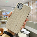 Wood phone case for iPhone with natural bamboo or rosewood finish and simple back cover design