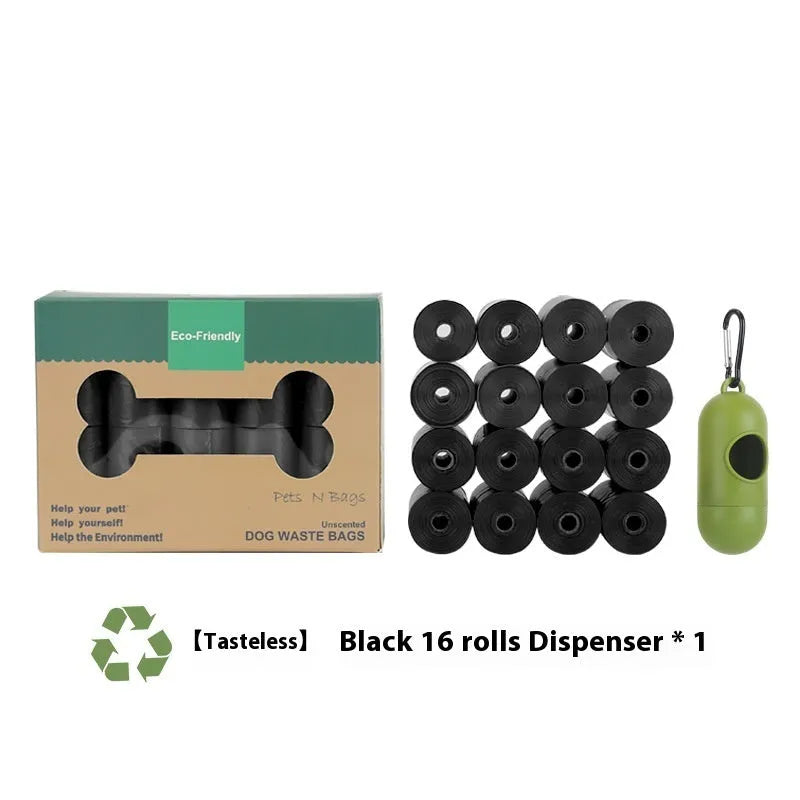 EPI environmentally friendly degradable pet waste bags in various colours with dispenser options