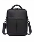 Black men's messenger bag made from Oxford fabric with cross-body strap