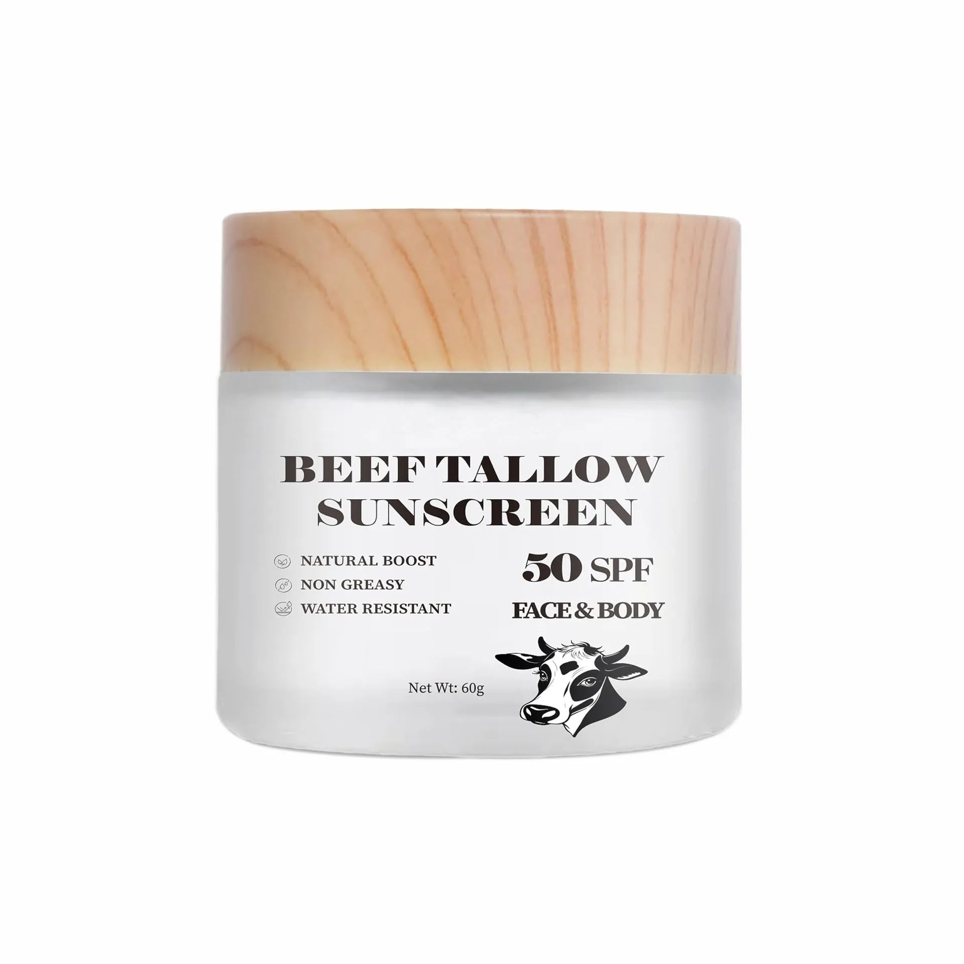 60g jar of beef tallow protective cream with waterproof non-greasy formulation