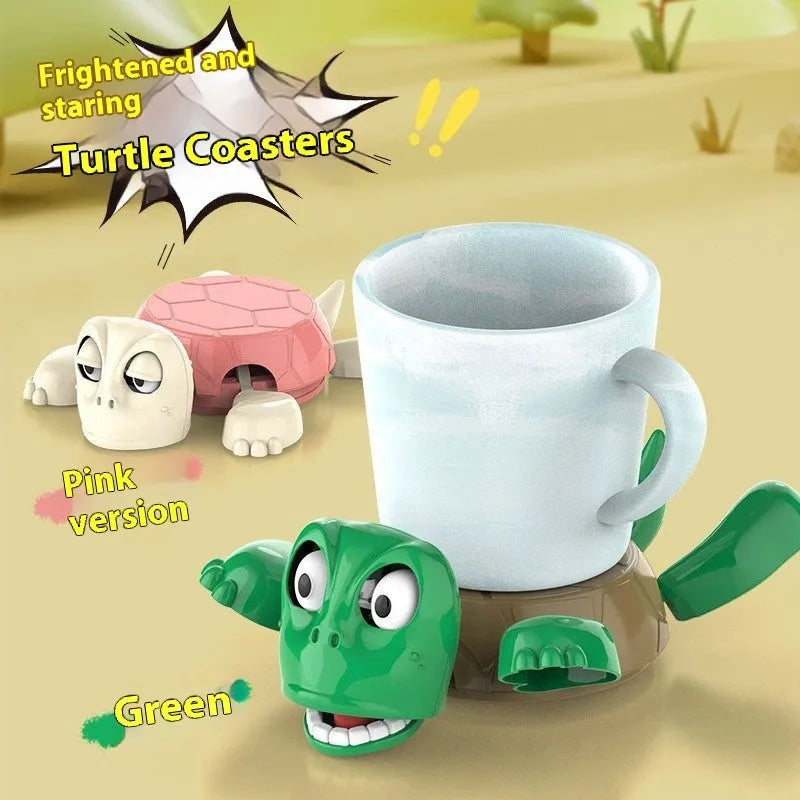 ABS plastic turtle design coaster in light green colour for heat insulation