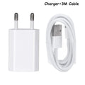 5V 2A USB travel charger unit with cable compatible with iPhone and iPad models