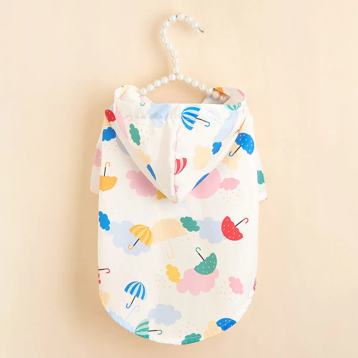 Cartoon umbrella pattern polyester pet raincoat for dogs and cats in multiple sizes