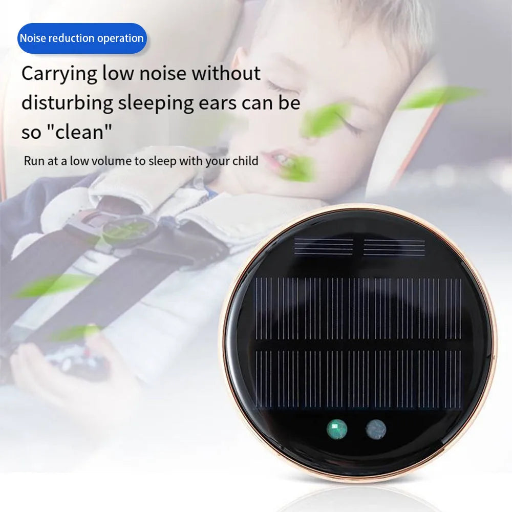 Car mounted solar air humidifier installed in vehicle air conditioning vent