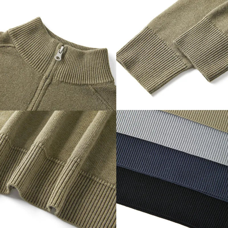 Men's slim fit wool pullover sweater in six colour options with long sleeves and casual design