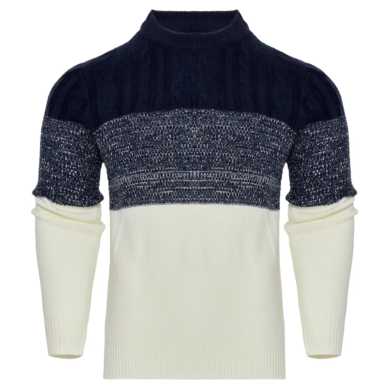 Men's knitted pullover sweater in various styles and sizes for autumn and winter wear