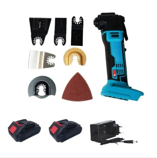 Rechargeable lithium battery trimming machine with metal construction and plastic accessory storage box