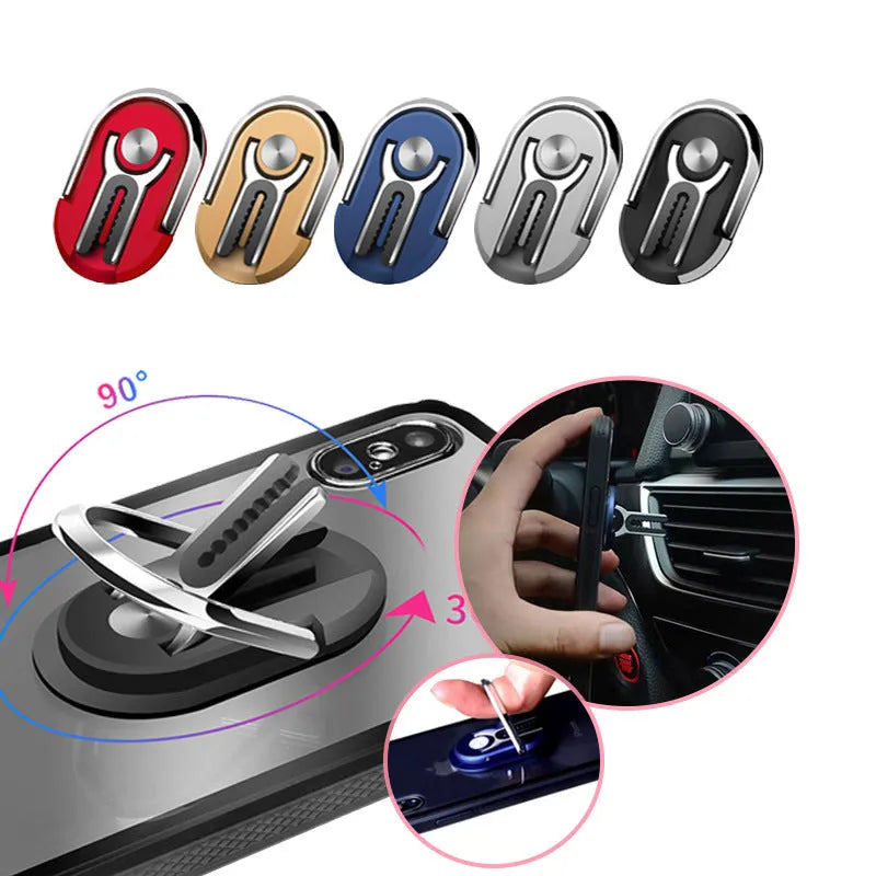 Universal car mobile phone bracket in multiple colours mounted on dashboard