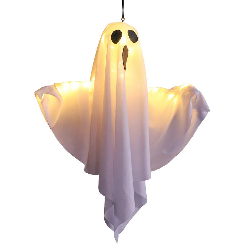 White cloth ghost light with luminous glow for Halloween indoor parties