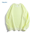 Cotton off shoulder sweater round neck loose fitting pullover in solid colour