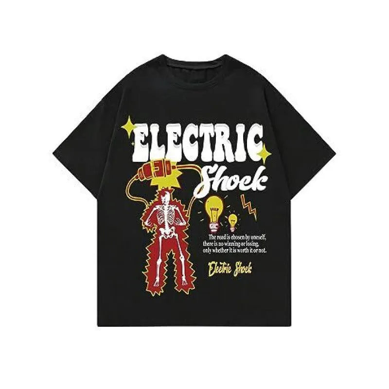 Men's printed short-sleeved sports T-shirt with digital pattern on polyester fabric