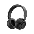 Red sports wireless Bluetooth headset shown from the side.