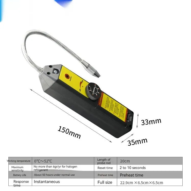 WJL-6000 halogen refrigerant electronic leak detector with extended probe for car air conditioning diagnostics