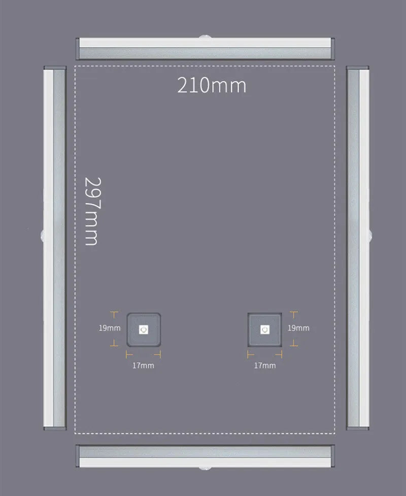 Aluminium magnetic LED closet light with motion sensor and USB charging port.