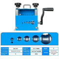 SD-017 manual wire stripping machine tool on a workbench.