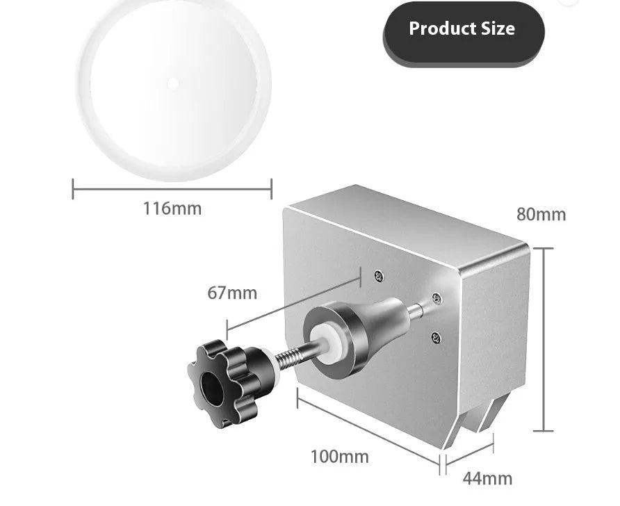 Mini ultrasonic cleaning machine with digital display and single vinyl record holder inside