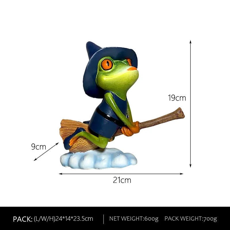 European-style Magic Yoga Frog decoration in RDW123 colour, a plastic and resin micro landscape figurine.