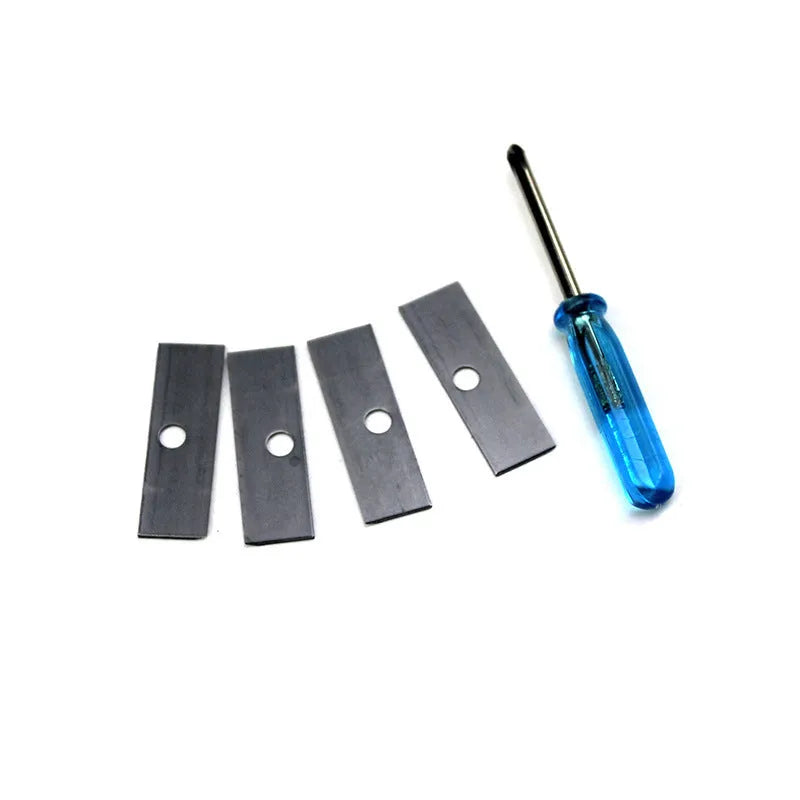 Geometric-shaped four-hole plastic pencil sharpener with screwdriver, from a bulk pack of 288.