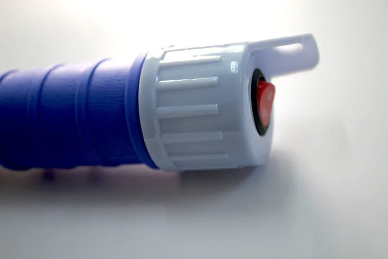 Blue manual siphon hand pump for fuel oil gasoline transfer with polypropylene construction