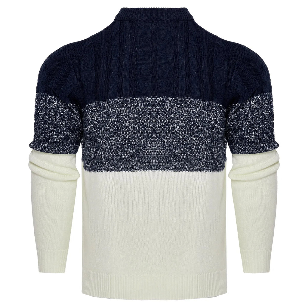 Men's knitted pullover sweater in various styles and sizes for autumn and winter wear
