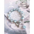 Chinese style glass bracelet with bamboo joint element in multiple colour variations