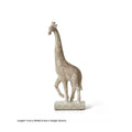 Wood-coloured European style synthetic resin giraffe decoration figurine.