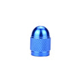 Aluminium alloy mountain bike tyre valve cap in choice of five colours: black, blue, gold, red, silver.