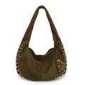 Women's soft plush underarm tote handbag in retro styling, strapless design