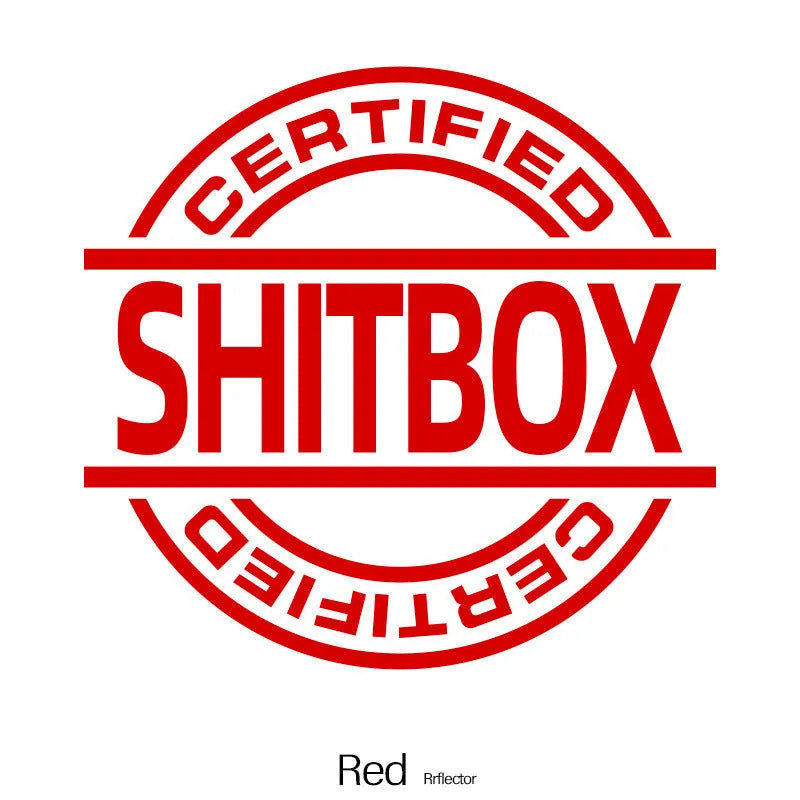 13x12cm vinyl car sticker shown in multiple colour options including black, blue, and glitter variants