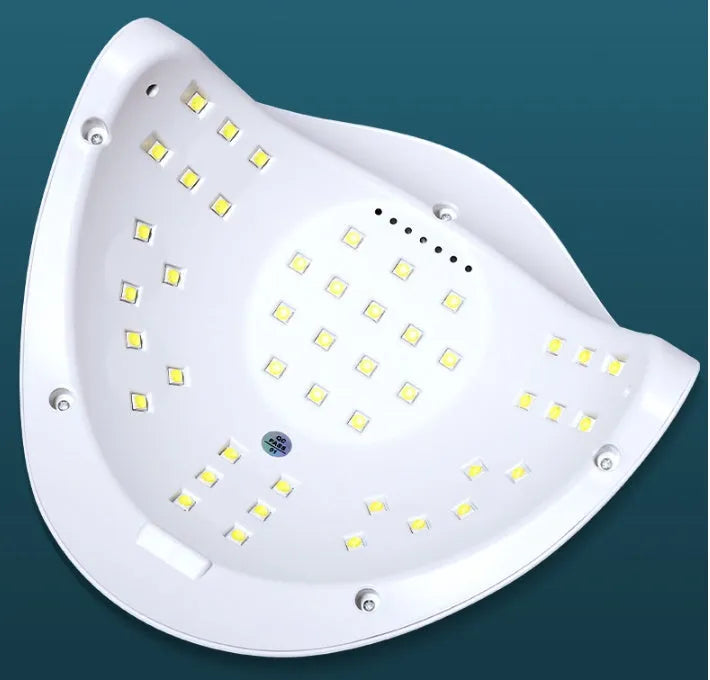 White UV LED dual light source nail lamp with 45 beads and digital timer display