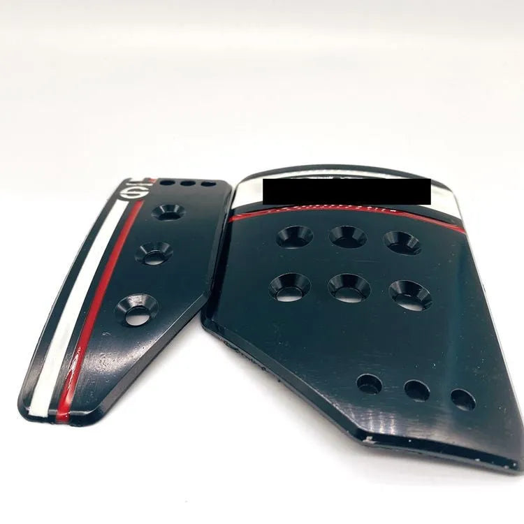 SPC manual transmission aluminium alloy pedal set for brake, accelerator, and clutch in grey or black.