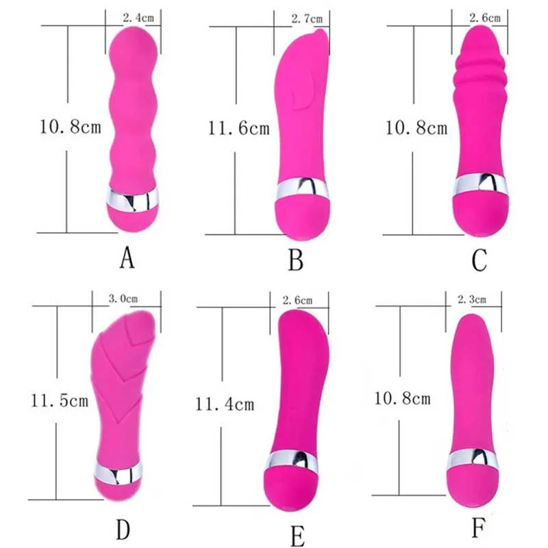 Six realistic mini dildo styles including vaginal and anal plug designs