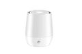 White USB aromatherapy diffuser with simulation flame effect showing dimensions and Type-C connection