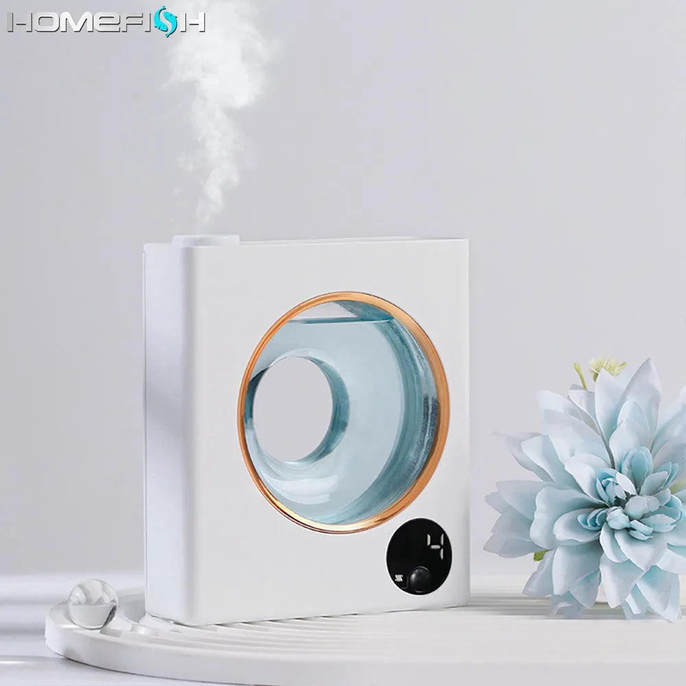 White wall-mounted automatic aromatherapy machine with USB charging port.