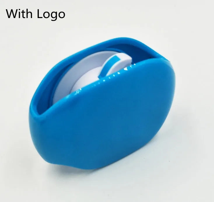 Automatic earphone cable winder with telescopic push mechanism showing compact design