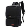 Double layer insulated picnic backpack with ice pack compartment in blue colour
