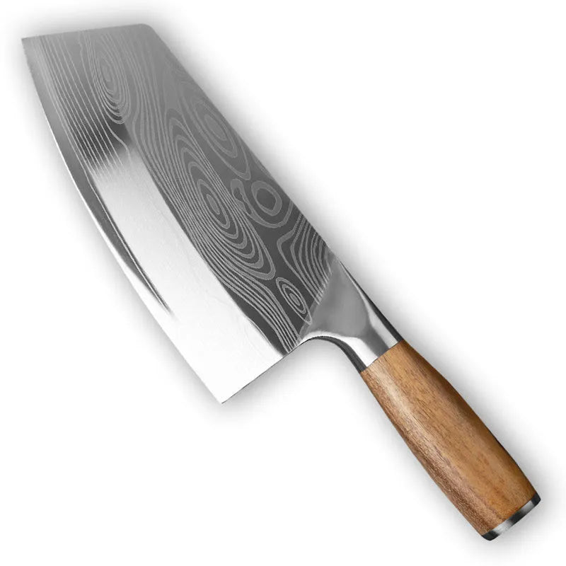 40cr13 stainless steel kitchen knife with a 320mm forged blade, shown in the advertised colour.