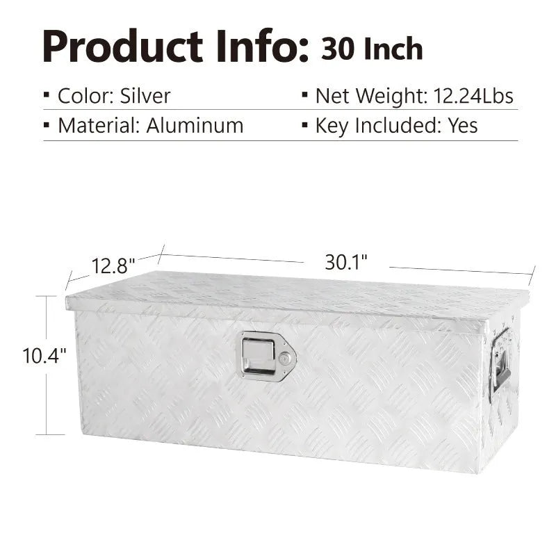 26-inch black aluminium alloy professional toolbox with T-casting design