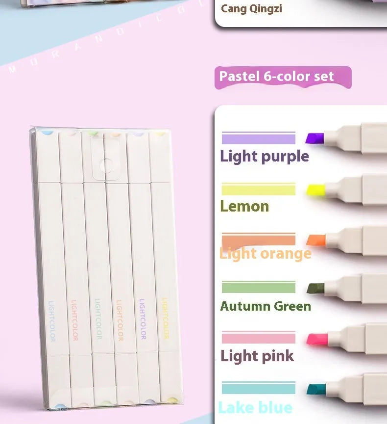 Set of double-ended fluorescent marking pens in assorted colours from the Mix, Salt, or Sweet series.