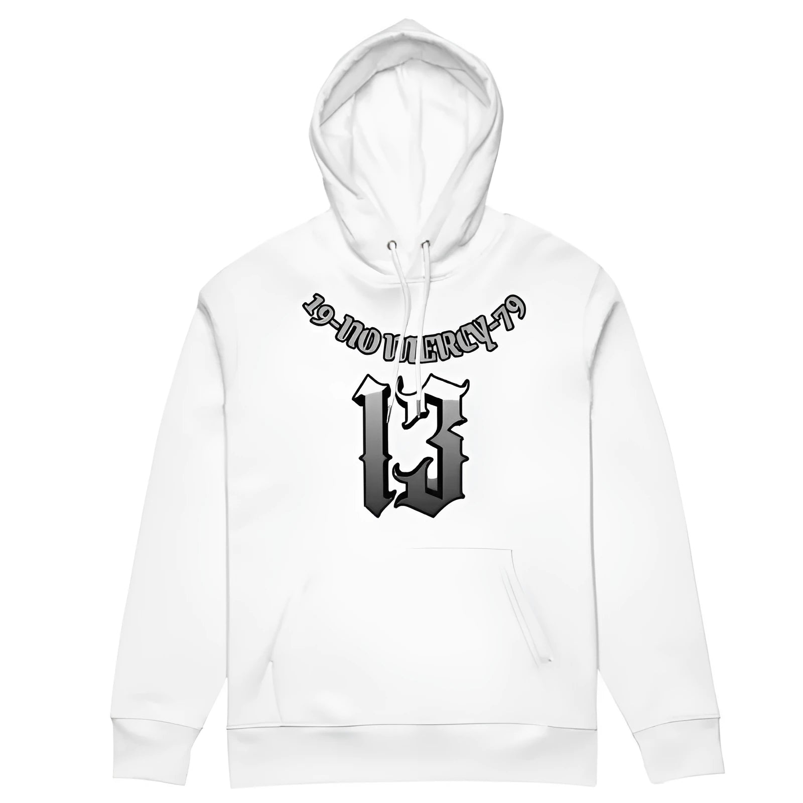 Loose-fitting hooded pullover sweatshirt with fleece lining for team uniforms.