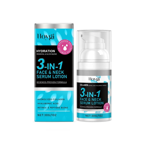 30g tube of 3-in-1 Face Neck Serum Lotion with collagen and retinol